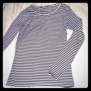 Express black and white striped shirt